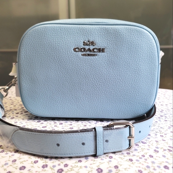 New Coach Jamie Camera crossbody Bag in Powder Blue - Picture 9 of 10